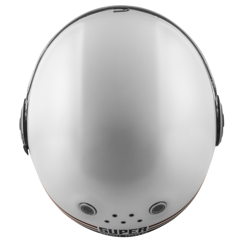 Cassida Fibre Super Hooligan integraal motorhelm wit-zwart-rood-goud uitverkoop