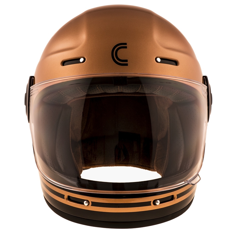 Cassida Fibre Super Hooligan integraal motorhelm zwart met koper uitverkoop