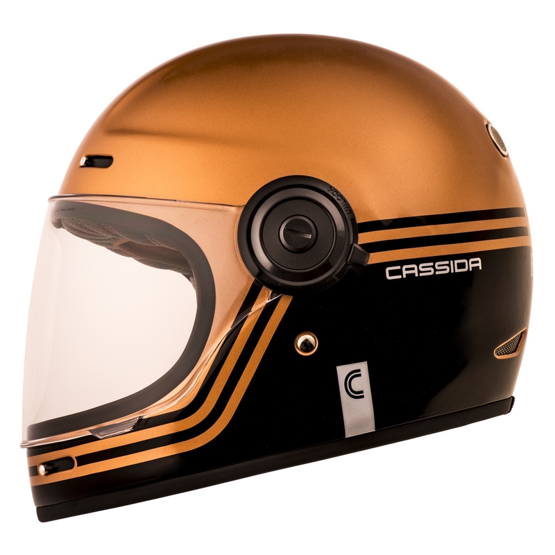 Cassida Fibre Super Hooligan integraal motorhelm zwart met koper uitverkoop