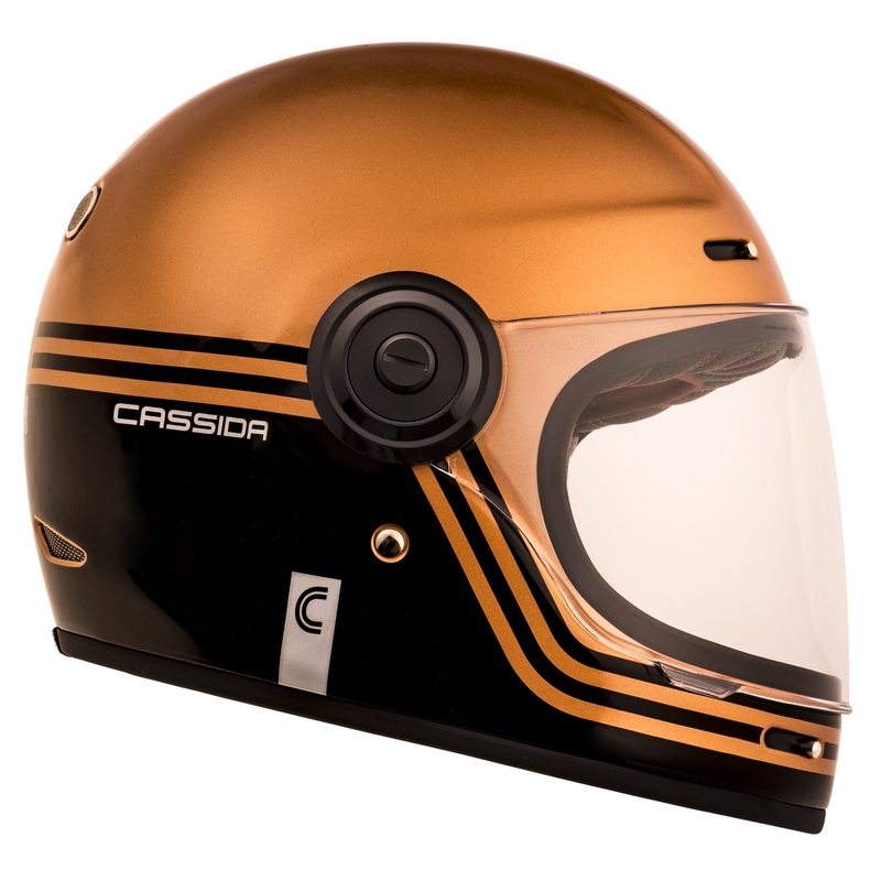 Cassida Fibre Super Hooligan integraal motorhelm zwart met koper uitverkoop