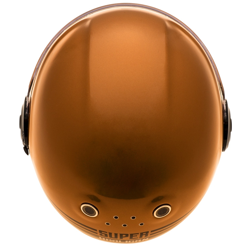 Cassida Fibre Super Hooligan integraal motorhelm zwart met koper uitverkoop