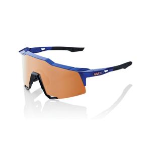 Zonnebril 100% SPEEDCRAFT Gloss Kobaltblauw blauw-zwart (HIPER glas)
