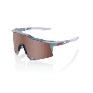 100% SPEEDCRAFT Soft Tact Stone Grey zonnebril (HIPER zilverglas)