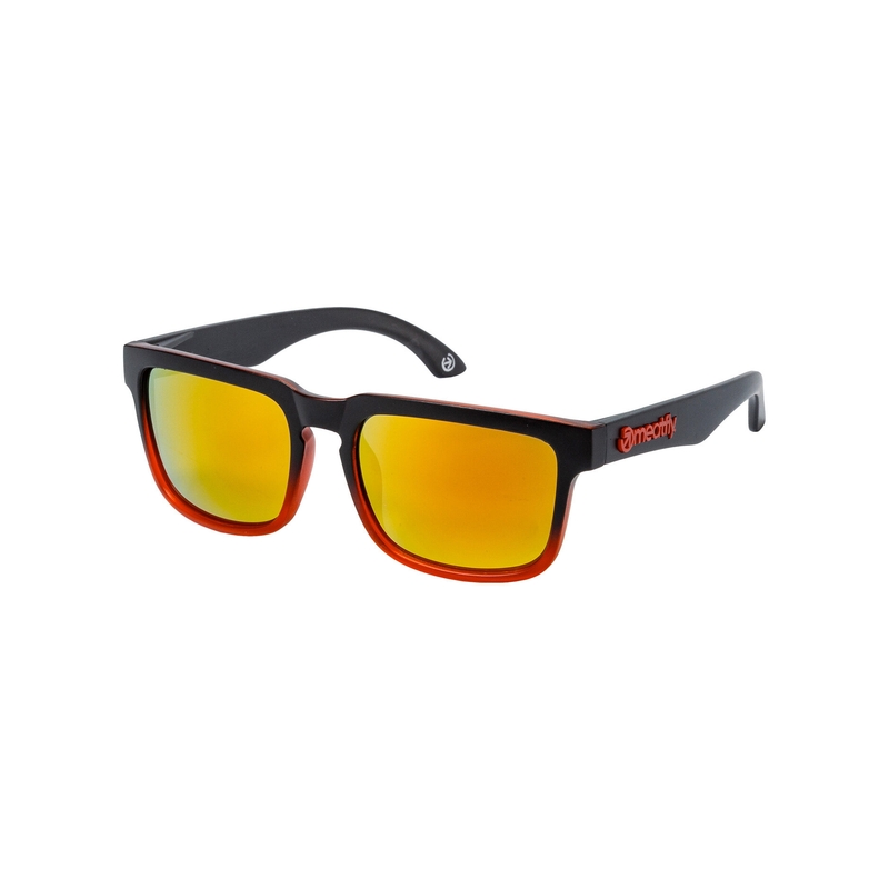 Meatfly Memphis zwart met rode zonnebril