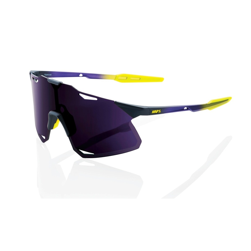 Zonnebril 100% HYPERCRAFT Metallic Digital Brights violet-geel (violet glas)