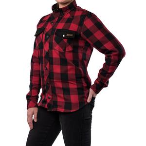 Dames motoroverhemd BROGER Alaska zwart-rood uitverkoop