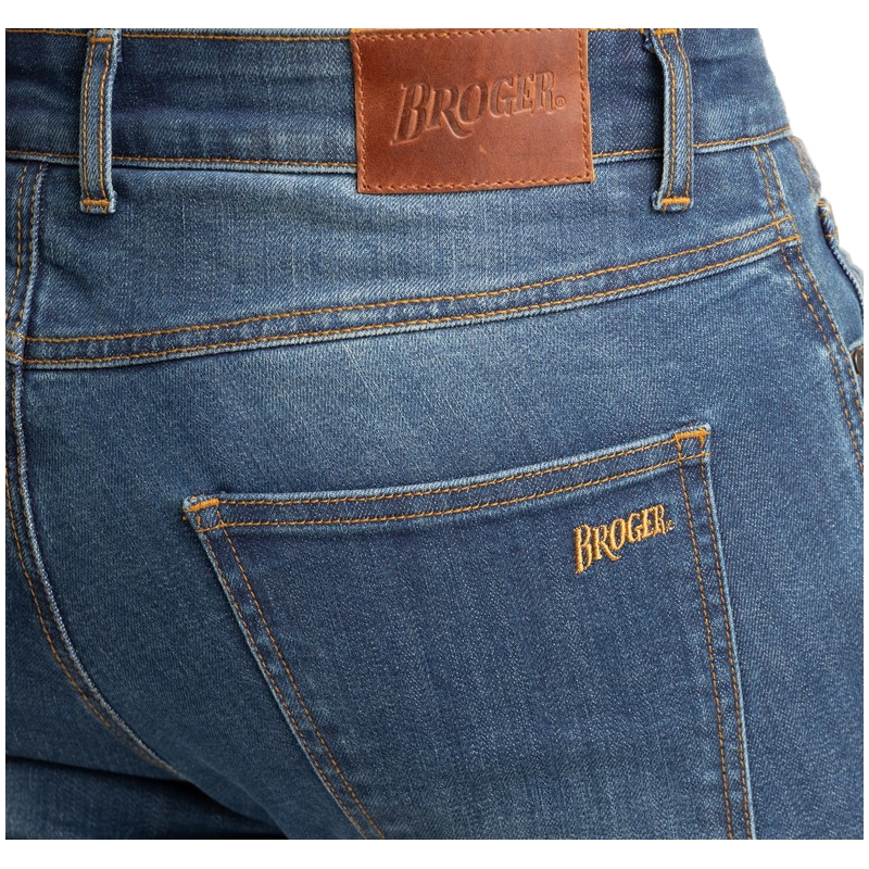 BROGER Californië blauwe motorjeans uitverkoop