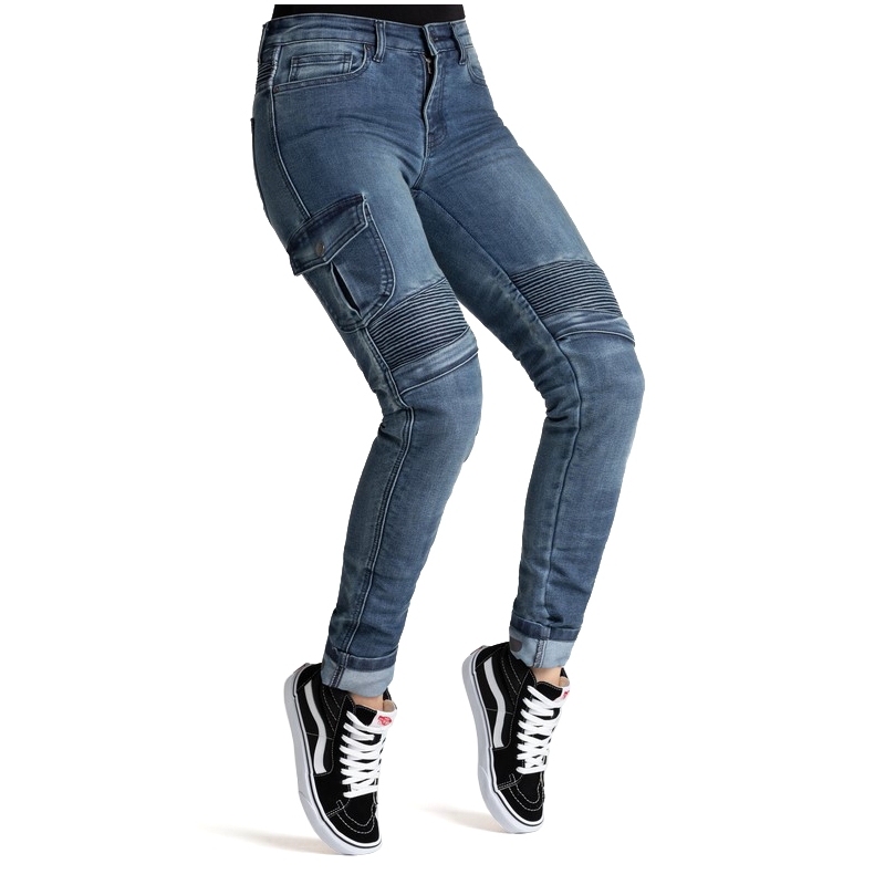 Damesbroeken BROGER Ohio blauw motorbroek uitverkoop