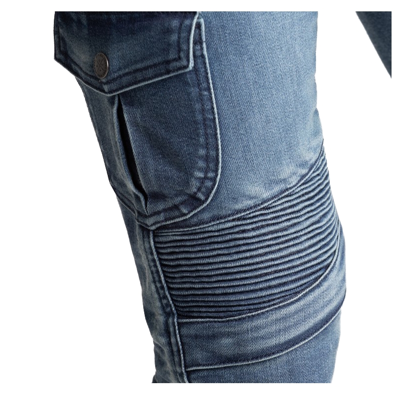 Damesbroeken BROGER Ohio blauw motorbroek uitverkoop