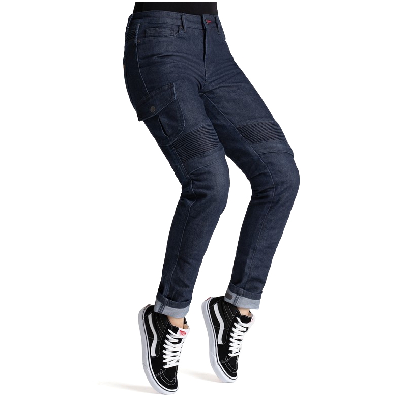 Damesbroeken BROGER Ohio donkerblauw motorjeans uitverkoop