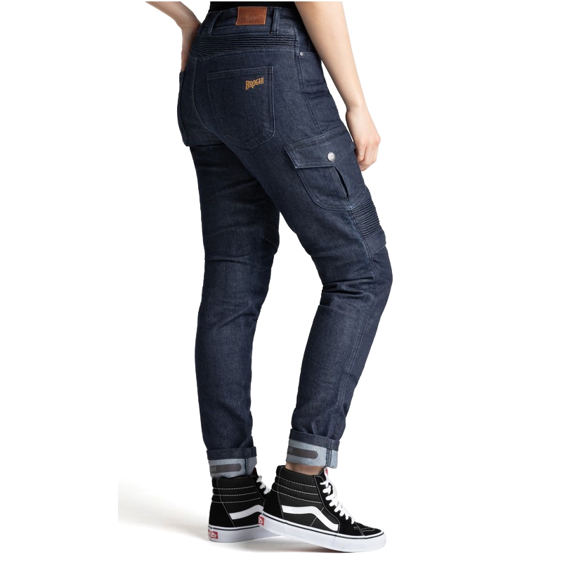 Damesbroeken BROGER Ohio donkerblauw motorjeans uitverkoop