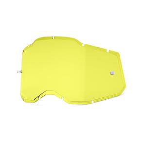 Plexi 100% geïnjecteerd Racecraft 2/Accuri 2/Strata 2 geel (anticondens)