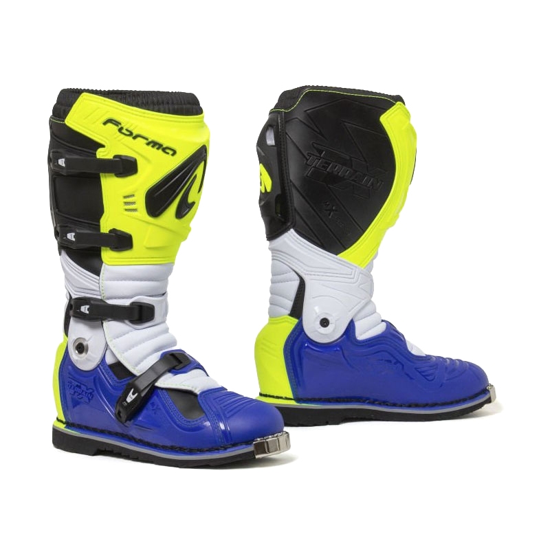 Forma Terrain Evolution TX fluo geel-wit-blauwe motorlaarzen