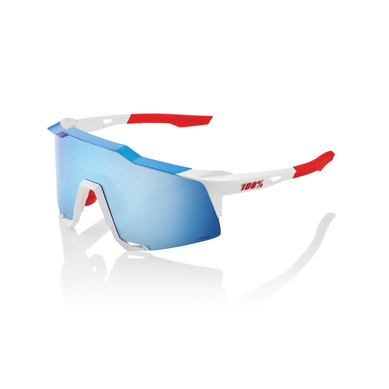 Zonnebril 100% SPEEDCRAFT TotalEnergies Team rood-wit-blauw (HIPER blauw glas)