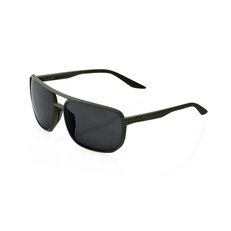 Sluneční brýle 100% KONNOR Soft Tact Army Green zelené (kouřová skla)