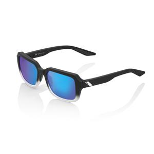 100% RIDELEY Soft Tact Fade Black zonnebril (blauw chromen glazen)