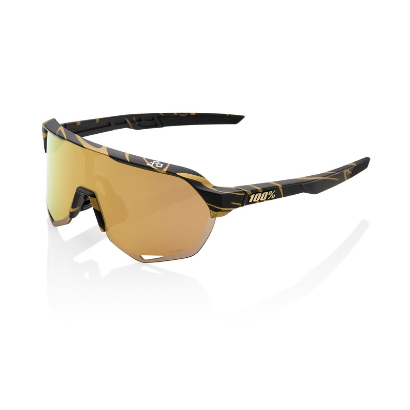 Zonnebril 100% S2 Peter Sagan LE Metallic Golg Flake zwart-goud (HIPER-goudglas)