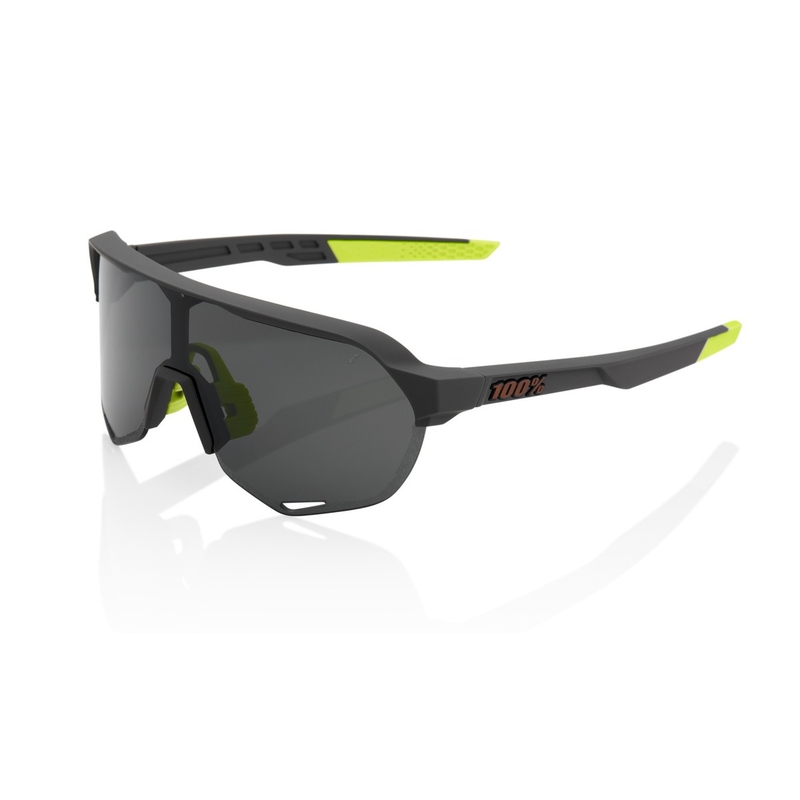 Zonnebril 100% S2 Soft Tact Cool Grey (gerookt glas)