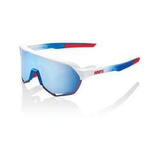 Zonnebril 100% S2 TotalEnergies Team Mat rood-blauw-wit (HIPER blauw glas)