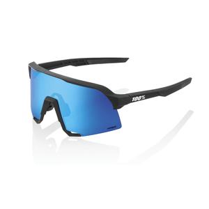 Zonnebril 100% S3 Matzwart zwart (HIPER blauw glas)