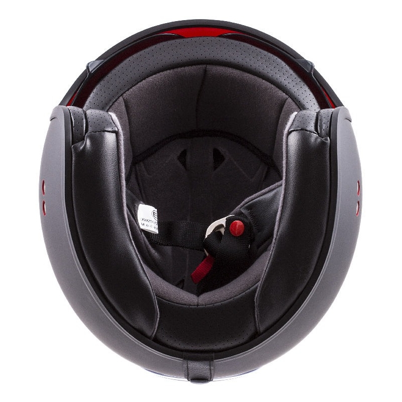 Open motorhelm Cassida Oxygen Jawa OHC rood-zwart-wit