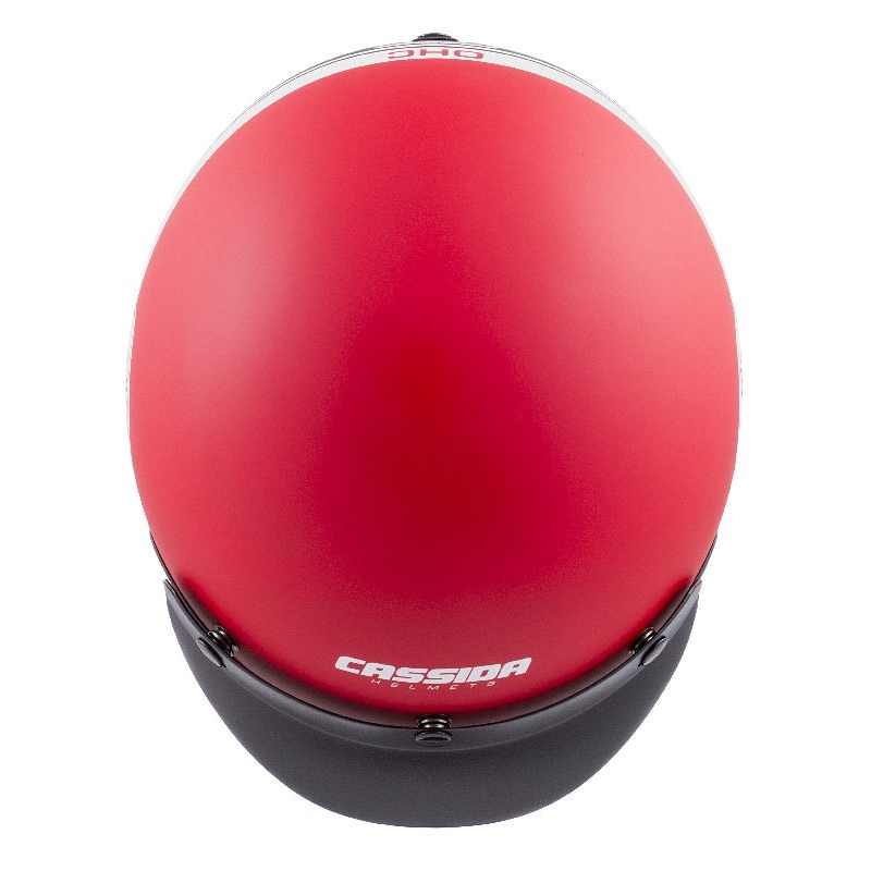 Open motorhelm Cassida Oxygen Jawa OHC rood-zwart-wit