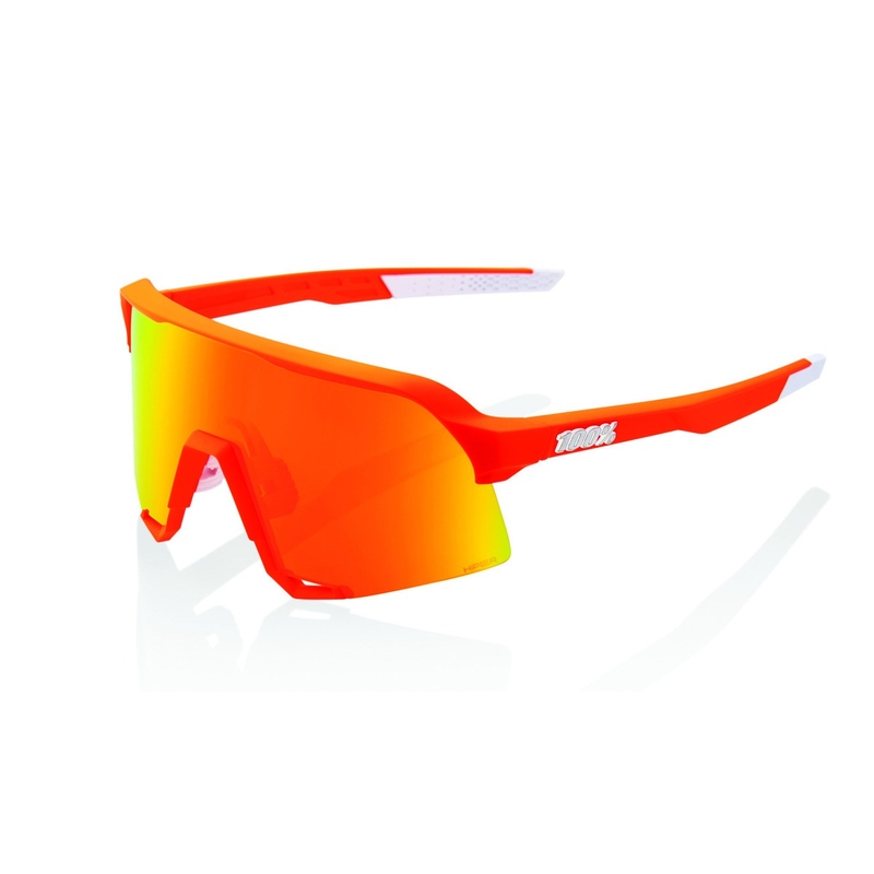 Zonnebril 100% S3 Soft Tact Neon Oranje (HIPER rode glazen)