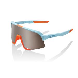 Zonnebril 100% S3 Soft Tact Two Tone oranje-blauw (zilverglas)