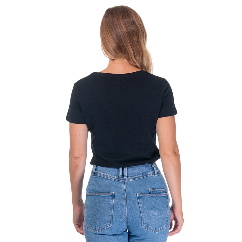Dames T-shirt Meatfly Dames MF Logo zwart uitverkoop