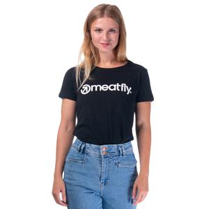 Dames T-shirt Meatfly Dames MF Logo zwart uitverkoop