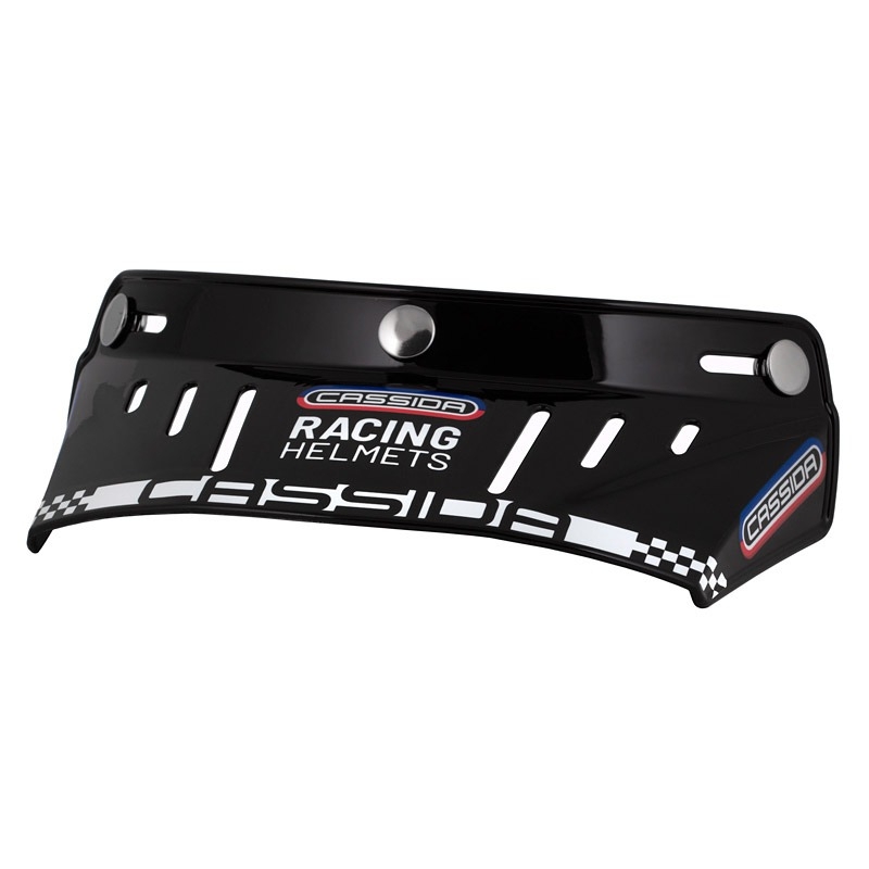 Plat vizier voor Cassida Oxygen Racing Spirit helmen zwart