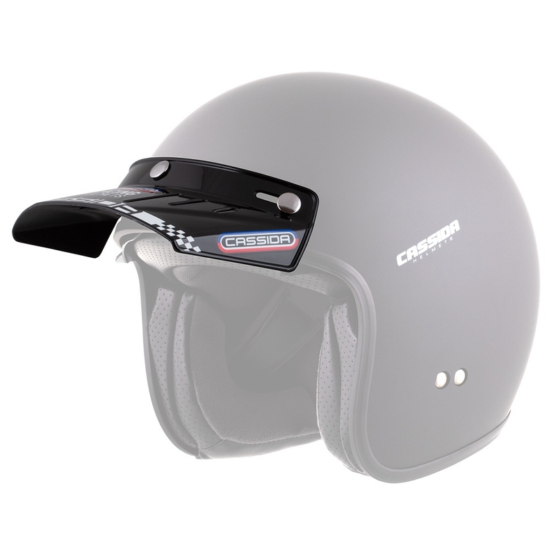 Plat vizier voor Cassida Oxygen Racing Spirit helmen zwart