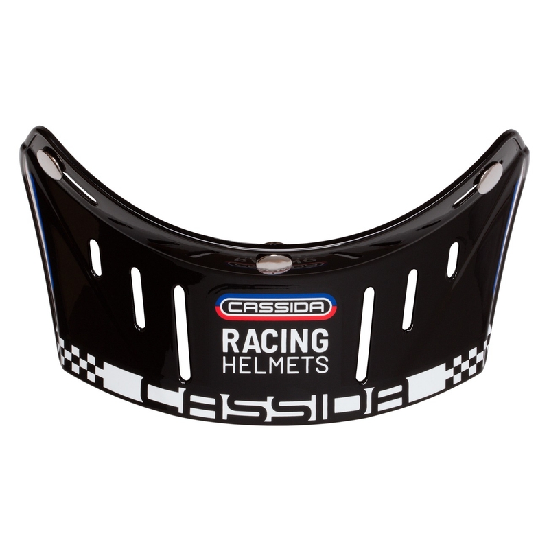 Plat vizier voor Cassida Oxygen Racing Spirit helmen zwart