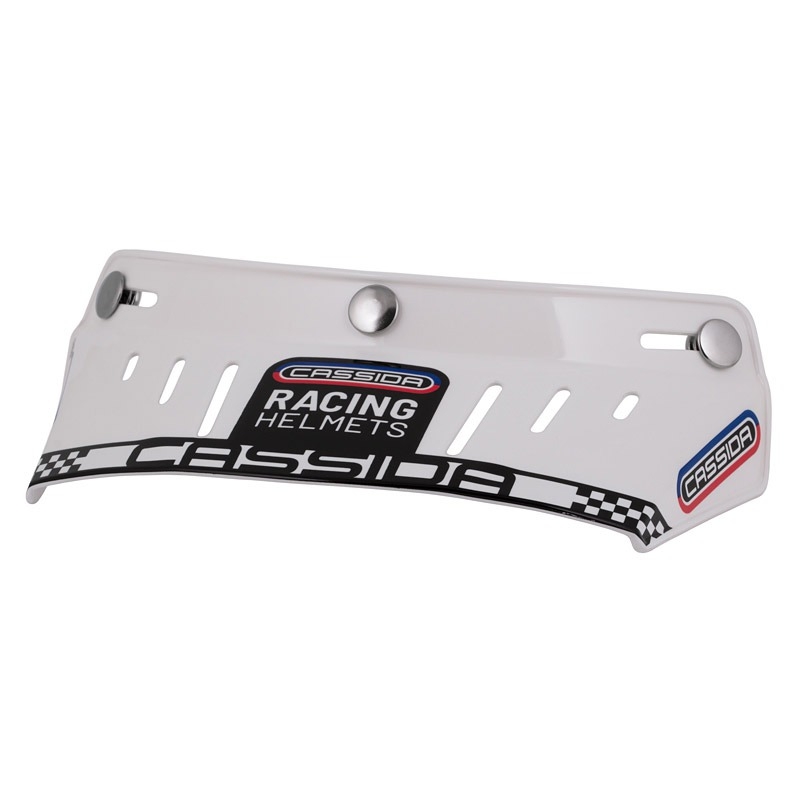 Plat vizier voor Cassida Oxygen Racing Spirit helmen wit