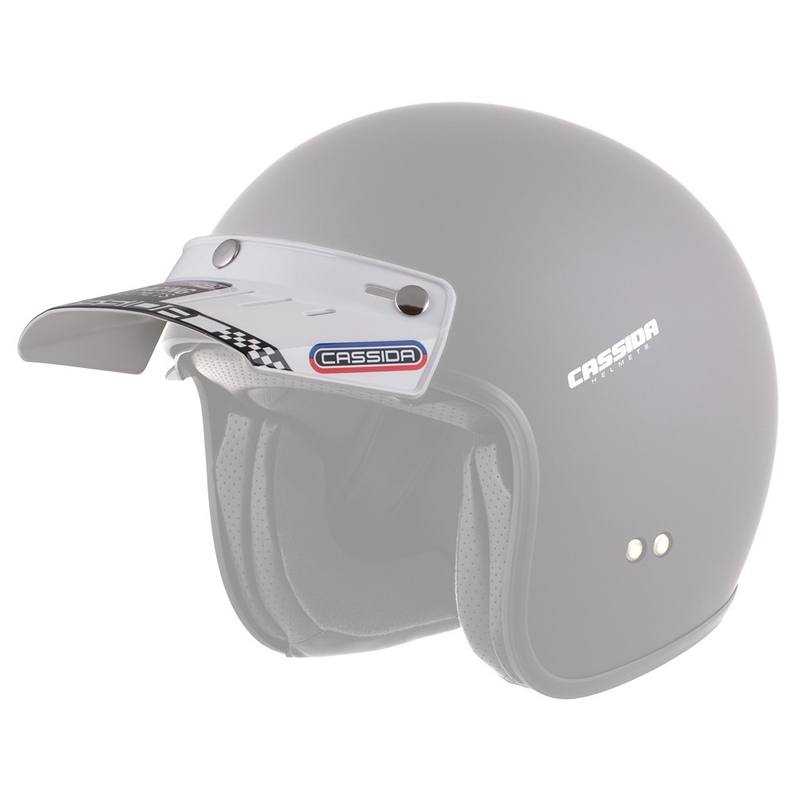 Plat vizier voor Cassida Oxygen Racing Spirit helmen wit