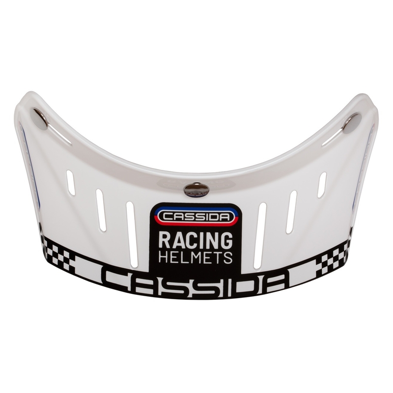 Plat vizier voor Cassida Oxygen Racing Spirit helmen wit