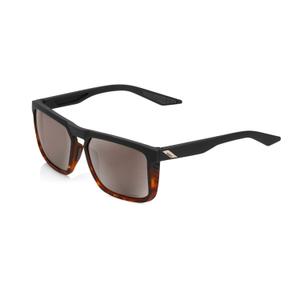 Zonnebril 100% RENSHAW zwart-bruin (zilveren glazen)