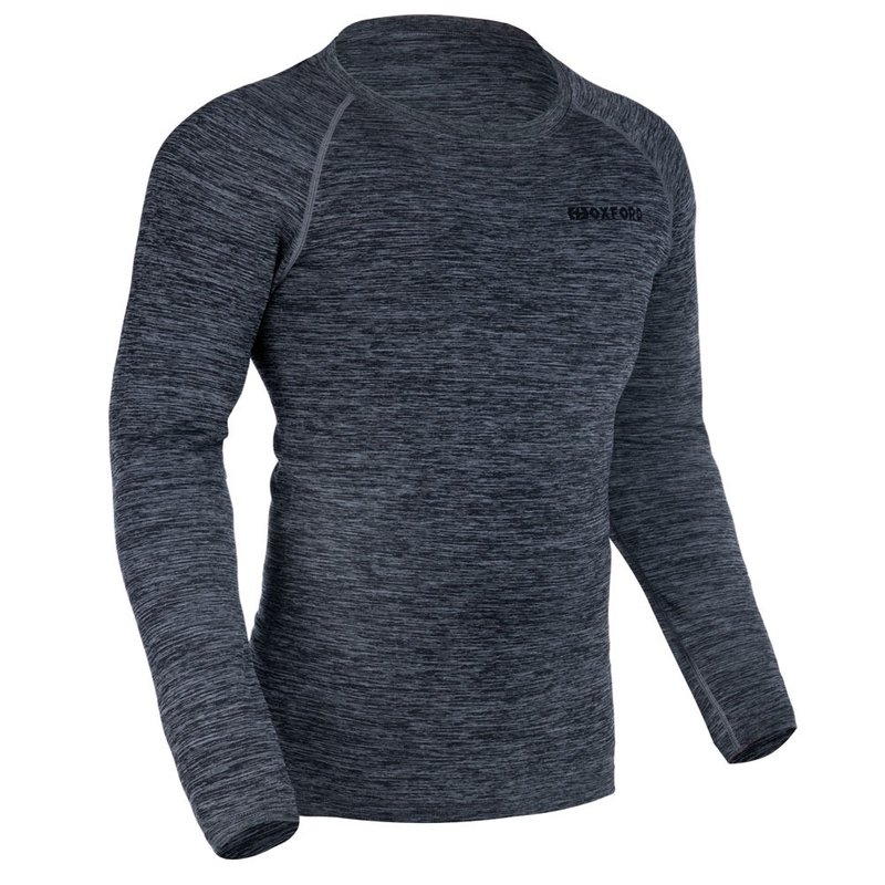Oxford Advanced Base Layer Zwart-Grijs Thermisch T-shirt - Lange Mouw