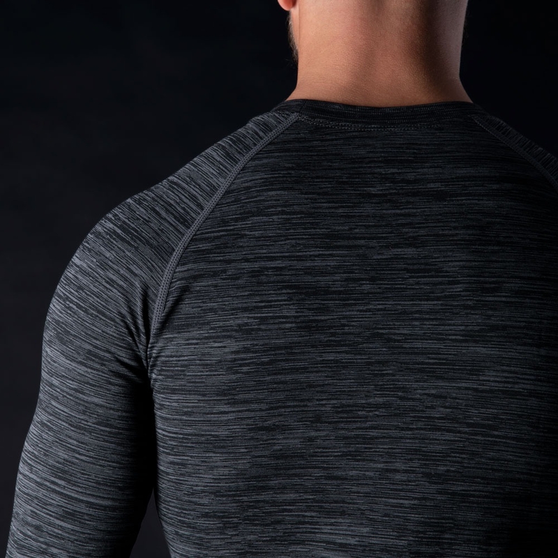 Oxford Advanced Base Layer Zwart-Grijs Thermisch T-shirt - Lange Mouw