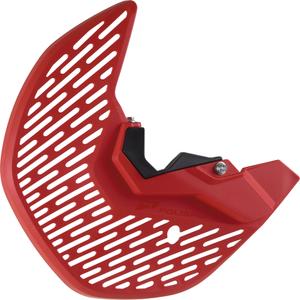 Kryt předního brzdového kotouče se spodním krytem vidlice POLISPORT PERFORMANCE červená