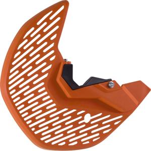 Kryt předního brzdového kotouče se spodním krytem vidlice POLISPORT PERFORMANCE oranžová