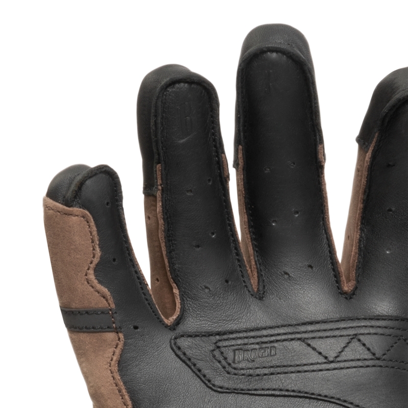 Dames motorhandschoenen BROGER Ohio vintage bruin uitverkoop