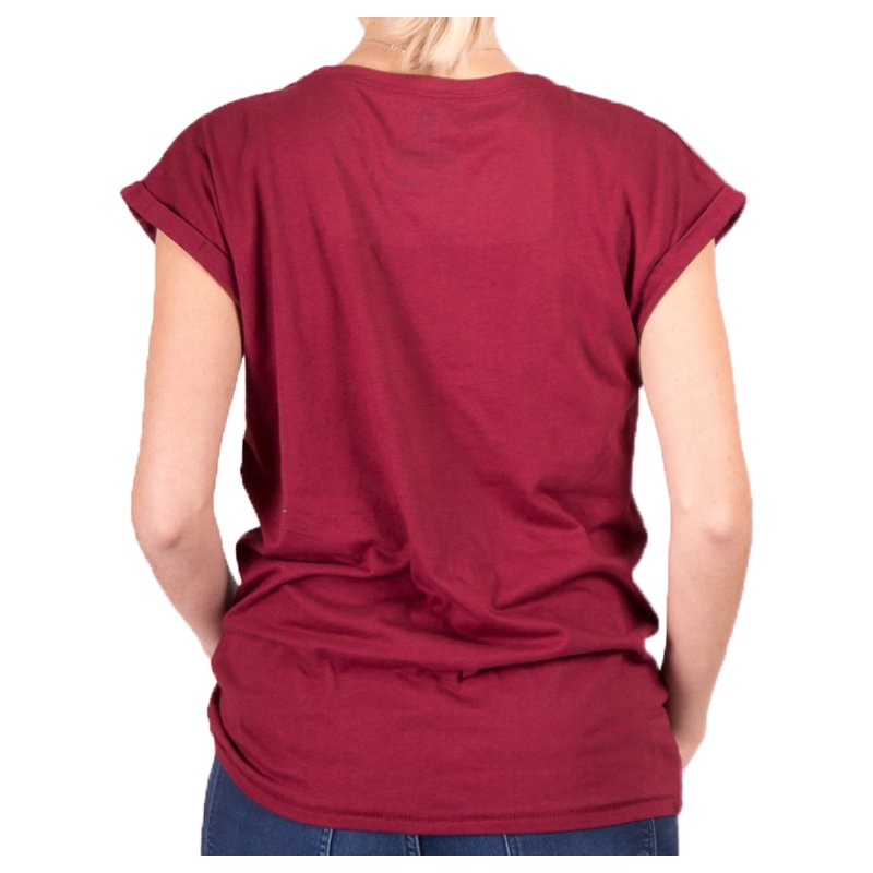 Dames-T-shirt Zwart Hart Romantic Lover Ext rood