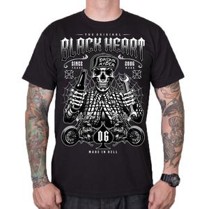 Herenhemd Black Heart Drunk Rider zwart