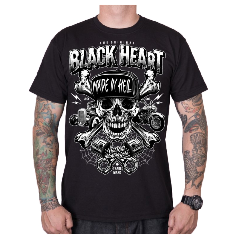 Heren T-shirt Black Heart Sinner zwart