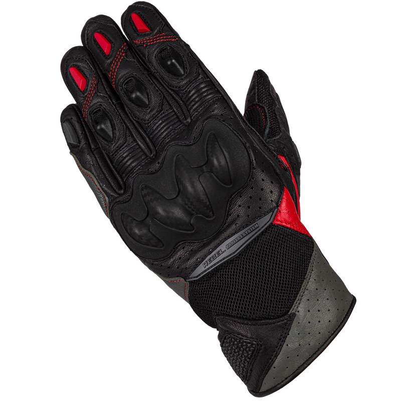 Rebelhorn Flux II motorhandschoenen rood en zwart voor dames uitverkoop