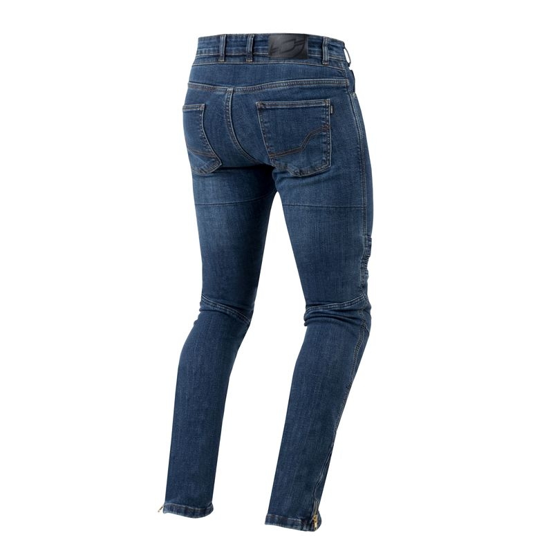 Motorjeans Ozone Hornet II blauw gewassen uitverkoop