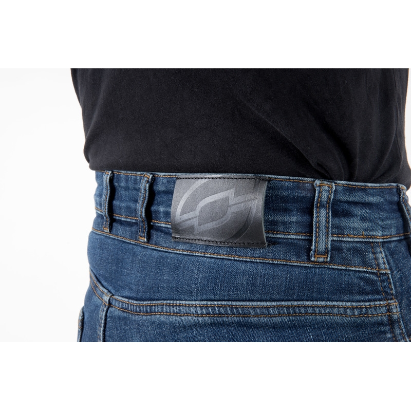 Motorjeans Ozone Hornet II blauw gewassen uitverkoop