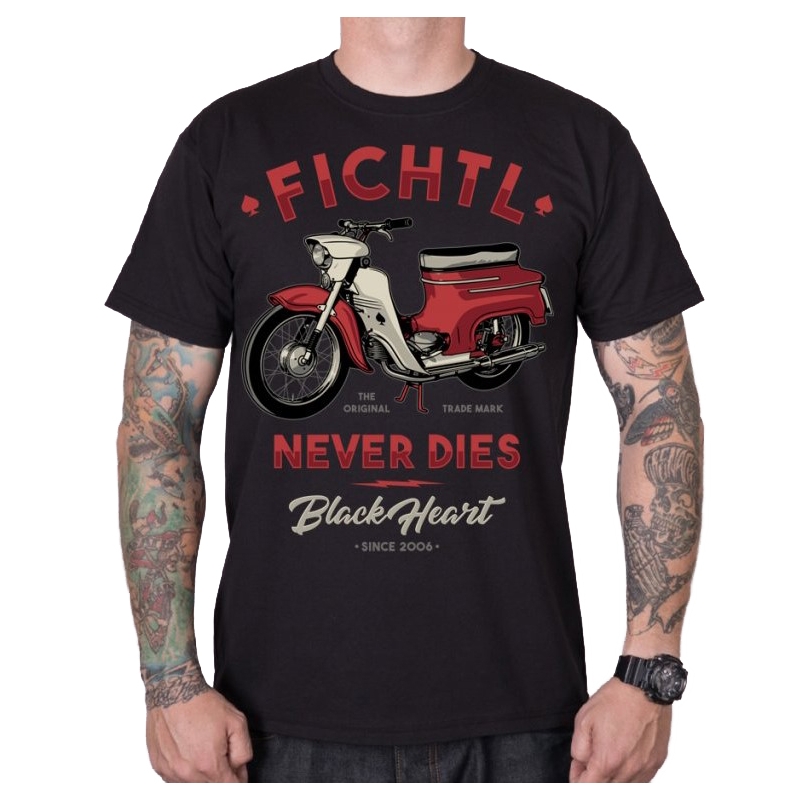Herenshirt Zwart Hart Fichtl