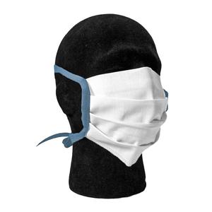 Katoenen gordijn wit-blauw